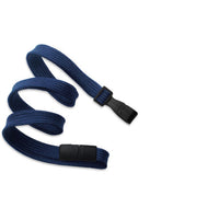 Beslayn Heavy Duty Flat Braid Breakaway Lanyard With No Twist Plastic ID Clip - Navy Blue - 50 Pack-Metal-Free Design – Ideal for Security Checkpoints and MRI Facilities