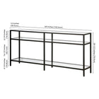 Hudson&Canal Sivil 64"W Console Table - Blackened Bronze-9