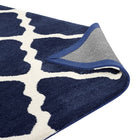 Modway Marja Moroccan Trellis Area Rug - 8 ft W x 10 ft L - Navy/Ivory-Stain Resistant / Easy To Clean