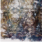 Modway Success Jayla Transitional Distressed Vintage Floral Moroccan Trellis Area Rug - 8 ft W x 10 ft L - Multicolored-Stain Resistant / Easy to Clean