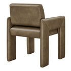 Modway Daven Vegan Leather Dining Armchair - Mushroom-7
