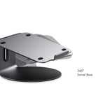 ShoppingAll Ergonomic Laptop Stand with 360-Degree Swivel Base for Laptops Up to 17" - Grey-10