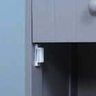 HOMCOM Tall Bathroom Linen Tower Cabinet with Shelves and Drawer - Grey-The slim design is suitable for limited space