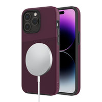 AXS PROTech Plus MagSafe Compatible Sleek Dual-layered Anti-Shock Case for Apple iPhone 15 Pro - Sangria-Drop resistant up to 10 feet