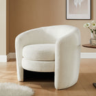 Modway Affinity Upholstered Boucle Fabric Curved Back Armchair - Cloud-Dense Foam Padding