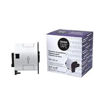 Premium Tape Shipping Labels - Compatible with Brother DK1202 - Black on White - 4" x 2-3/7" - 300 Labels-Color: Black / White