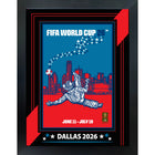 Dallas 2026 FIFA World Cup - Photoglass Framed - 20" x 26"-Officially licensed FIFA World Cup 2026 host city poster