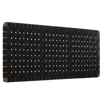 Modway Sparta Weave Wall-Mount Vegan Leather Queen Headboard - Walnut Black-Queen Size Headboard Only
