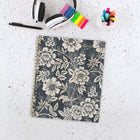 Cambridge 2027 Large Weekly/ Monthly Planner - 11-1/4" x 9" - Denim Blooms - Bilingual-One month per 2 page spread has open daily blocks a QuickNotes section and past/future month reference calendars