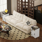 HOMCOM Side Table- White - Set of 2-2 AC outlets and 2 USB ports on each table for convenient charging
