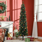 HOMCOM 6' Artificial Snow-Dipped Christmas Tree - Green-Realistic plastic branches give a complete and lush look to the tree 