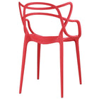 Modway Entangled Dining Set - Red - 4 Pack-Non-marking foot caps
