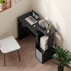HOMCOM 39.25" Computer Desk with Sliding Keyboard Tray - Black-Compact size suitable for homes, offices, bedrooms and other rooms with little space