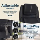 La-Z-Boy Channing Massage Executive Chair - Black-ComfortCore Plus with memory foam and coil layered seat cushion provides plush, reliable support that lasts