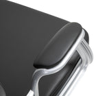 Vinsetto Faux Leather Office Chair with Button Tufted Backrest and Arms - Black-Super comfort and upholstery padded backrest and seat