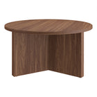 Hudson&Canal Anders 32"W Round Coffee Table - Satin Walnut-Features easy assembly