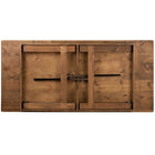 Flash Furniture HERCULES Series 7' x 40" Antique Rustic Folding Farm Table & Four Bench Set-3.5" Square Legs lock underneath top