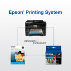 	 Epson 127 Ink Cartridges - Extra High Capacity - Cyan/Magenta/Yellow,3 Pack-Epson printing system is specifically designed to be used with Epson Genuine Cartridges. Use of non-genuine ink could cause damage not covered under the printer's limited warranty
