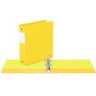 Davis Group Premium Economy Binder - Round Ring - 2" - Yellow - 6 Pack-2"