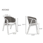 Manhattan Comfort Versailles 23.62" Industry Chic Accent Armchair - Black and Natural Cane-Frame Made of American Solid Ash Wood Featuring Natural Grain Textures