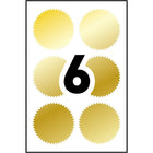 Avery Permanent Legal Seals, 1-15/16", Gold, 60 Pack (2353)-Ideal for awards and certificates