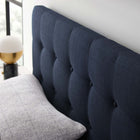 Modway Emily Upholstered Fabric Queen Headboard - Navy-Soft polyester upholstering