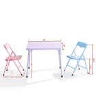 Homy Casa Kid's 3-Piece Table & Chairs Set-Effortless Cleaning - Smooth, wipeable surfaces make cleanup quick and easy, ideal for everyday use and messy activities.