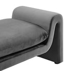 Modway Waverly Performance Velvet Bench - Grey-Weight Capacity: 661 lbs.