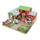 Bigjigs Toys Wooden Farm Animals 10-Piece Set-Develops hand/eye coordination, fine motor skills and dexterity