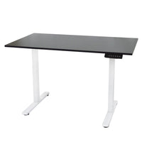 Ezywork Dual Motor Electric Height Adjustable Standing Desk - 48" x 24" - White Frame / Black Table Top-Eletric with DUAL MOTOR
