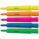 Baseline Chisel Tip Tank-Style Highlighters - Assorted Colours - 20 Pack-Chisel tip offers both fine and broad highlighting