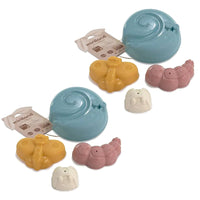 Miniland ECO Sand Molds - 4 Pieces Per Set - 2 Sets-The set of molds in pastel colors are ideal for playing on the beach, snow or sandy surfaces