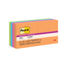 Post-it Super Sticky Notes - 1-7/8" x 1-7/8" - Energy Boost Collection - 720 sheets - 8 Pack-Post-it Super Sticky Notes have 2X the sticking power