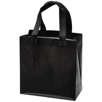 Staples Reusable Bags - 8.7"W x 9.0"H x 4.3"D Laminated - Black - Small - 25 Pack-Reusable bag to carry items for a variety of uses including grocery shopping, events, and activities