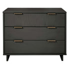 Manhattan Comfort Granville 37.8" Modern Dresser - Dark Grey-Modern- Contemporary with a taste of Glam - Dresser for Bedroom Use.