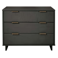 Manhattan Comfort Granville 37.8" Modern Dresser - Dark Grey-Modern- Contemporary with a taste of Glam - Dresser for Bedroom Use.