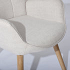Homy Casa Guest & Reception Chairs - Beige Fabric-Solid wood legs with anti-slip pads for added stability and safety.