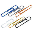 JAM Paper Colourful Jumbo Paper Clips - Large 2" - Business Assortment - 75/Pack - 6 Packs-Size: 2 Inch (Jumbo) | Keep your stacks of paper organized with coloured paper clips
