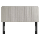 Modway Milenna Channel Tufted Upholstered Fabric Full/Queen Headboard - Oatmeal-Dense Foam Padding