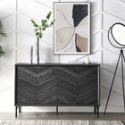 Modway Harper 59" Chevron Sideboard - Black-Particleboard Construction