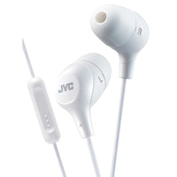 JVC HA-FX38M-W Marshmallow In-Ear Headphone with Mic & Remote, White-Inner-Ear Headphone