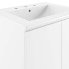 Modway Bryn 24" Wall-Mount Bathroom Vanity - White-Assembly Required