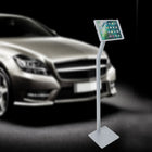 Futech Floor iPad Stand - 10" x 7" - Silver-360 degree Rotation, horizontal and vertical orientation