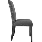 Modway Parcel Dining Upholstered Fabric Side Chair - Grey-Dense Foam Padding