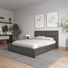 Nexera James Headboard - Queen Size - Grey Oak-Oak Finish Options: Crafted from engineered wood in a light Brown Oak or Natural Blonde Oak finish, adding a touch of natural beauty to your space with its unique grain color variation