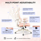 MotionGrey Mellow Ergonomic Office Chair - High Mesh Back Support with Adjustable Armrests - Pink-7