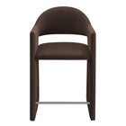 Modway Talia 37" Performance Velvet Counter Stool - Chocolate Brown-Arrives Fully Assembled