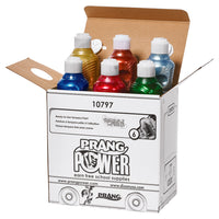 Prang Washable Metallic Tempera Paint - 16 oz. - Assorted Colours - 6 Pack-Washable tempera paint provides bold, vibrant colours