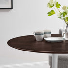 Modway Lippa 36" Round Wood Dining Table - White Cherry Walnut-Seats 2