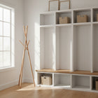 Decent Living Wooden Coat Rack - Solid Beech-Product Dimensions: 500mm W x 1740mm H